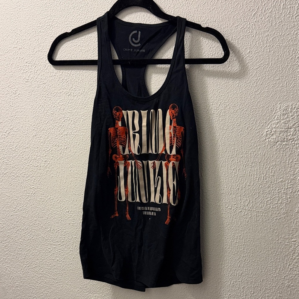 XS Crime Junkie Merch Racerback Tank